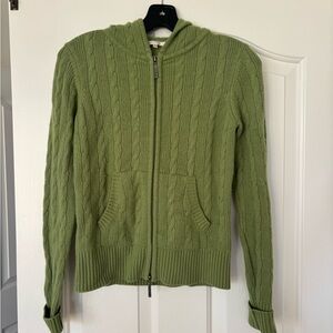 Vince Green Cable Knit Cashmere Sweater